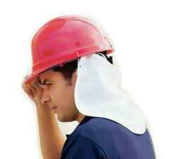 Hard hat sun shade neck cover for construction workers
