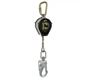 Black Rhino self-retracting lifeline with stainless steel wire for fall protection