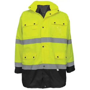 ANSI Class 3 Hi-Vis Winter Parka – Waterproof Insulated Safety Jacket