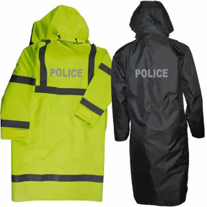 Reversible Police Raincoat Folded – 48-Inch Full Coverage