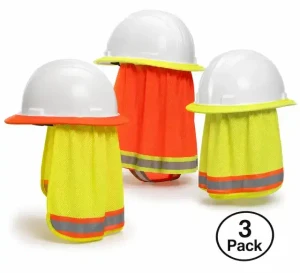 hi vis hard hat neck shade sun protection cover with reflective stripe