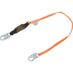 miller titan 6 ft shock absorbing safety lanyard fall protection with snap hooks