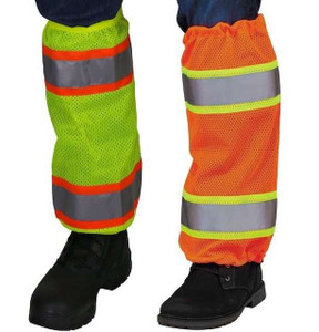 hi vis reflective leg gaiters ansi class e