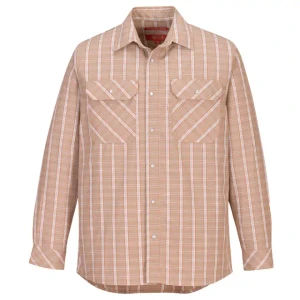 CAT 2 flame resistant plaid work shirt NFPA 70E compliant