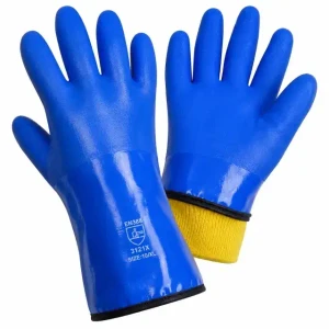 PVC insulated gloves for cold handling and food-safe waterproof protection
