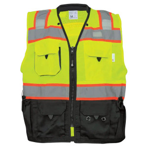 Surveyor vest with iPad pocket black bottom