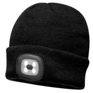 LED light beanie USB rechargeable work hat