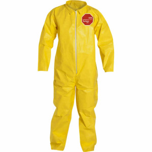 DuPont Tychem 2000 QC125S yellow chemical coverall with collar
