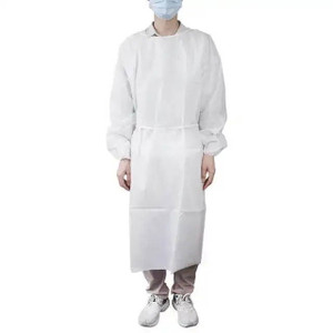 disposable fluid resistant isolation gowns poly coated