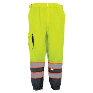 Premium Yellow Safety Pants with ANSI Class E certification and reflective trim