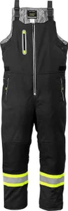 Black -60F softshell extreme freezer bib overalls with ANSI Class E reflective tape and reinforced knees