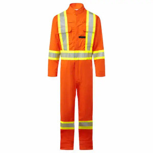 Flame Resistant High Visibility Coverall Flame Resistant High Visibility Coverall