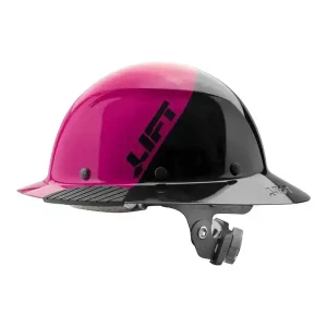 DAX Fifty/50 Pink Full Brim Hard Hat – Carbon Fiber, ANSI Type 1 Class G, Heat-Resistant Safety Helmet