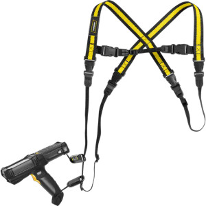 Barcode scanner harness and lanyard for mobile computers