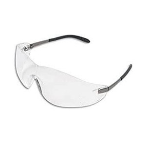 Blackjack clear lens safety glasses with wraparound design for industrial eye protection
