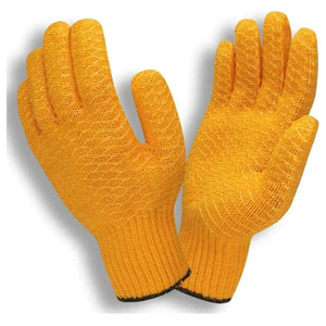 Memphis Honey Grip PVC criss-cross work gloves high-visibility orange knit gloves