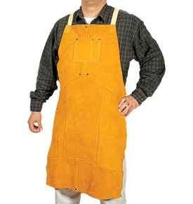 leather welding apron 24 x 36 split cowhide kevlar stitched bib apron