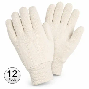 Dozen pack of breathable cotton canvas work gloves