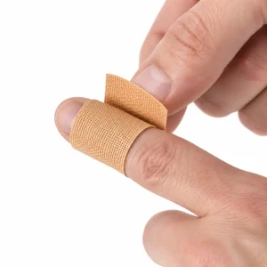 Woven fingertip bandages box of 100 with latex-free adhesive for first aid refills