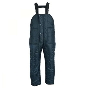 Front view of Insulated High-Chest Freezer Bibs featuring -50°F cold-weather protection and 12oz high-loft polyester insulation for extreme cold storage environments
