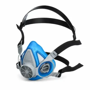 MSA Advantage 200 LS half mask respirator with blue MultiFlex face seal and MSA Advantage cartridge connections