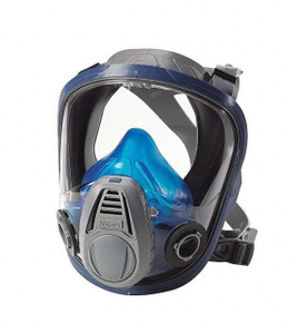 MSA Advantage 3200 full face respirator with clear wraparound lens and black silicone face seal