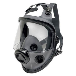 Honeywell North 5400 full face respirator with clear wide-view lens and gray TPE face seal