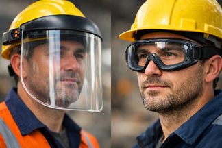 Face Shields vs Goggles on the Job