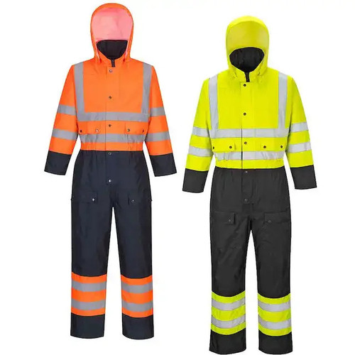Waterproof Cold Weather Coverall with Packaway Hood – Industrial Winter Workwear