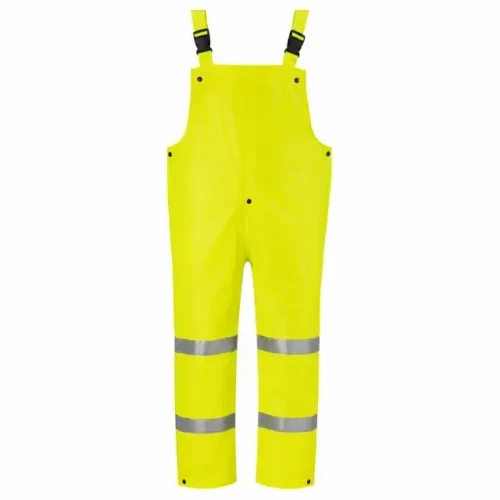 High-Visibility Self-Extinguishing Rain Bibs ANSI Class E Safety Workwear