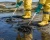 Yellow Disposable Overboots for Hazardous Material Handling and Cleanup