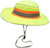 Surveyor Safari Hat Hi Vis Yellow with Reflective Tape Outdoor PPE