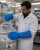 Lab Technician Wearing Cryogenic Gloves