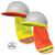 Hi-Vis hard hat sun shade cover with reflective tape, 3 pack for UV neck protection