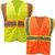 contrasting reflective tape detail on ANSI class 2 safety vest high visibility striping design