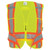 Front view of reflective safety vest with zipper and pockets