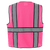 Women’s pink high visibility safety vest with zipper front