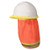 hard hat neck shade hi vis orange mesh sun shield for construction workers