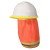 hard hat neck shade hi vis orange mesh sun shield for construction workers