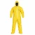 DuPont Tychem 2000 QC122S yellow hooded coverall with attached socks