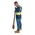 hi vis back support belt with suspenders reflective lumbar support
