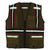 hi vis mesh safety vest with zipper and pockets