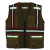 hi vis mesh safety vest with zipper and pockets