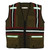 hi vis mesh safety vest with zipper and pockets