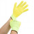 High visibility polyurethane palm coated cut resistant safety gloves