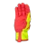 Palm view of a Skytec TORQ Strike high-visibility impact-resistant work glove with a red reinforced palm, extended knit cuff, and protective thumb guards.