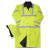 High-Visibility Reversible Rain Coat ANSI Class 3 300D Polyester Safety Wear