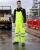 Class E high-visibility rain bibs in wet conditions