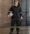 Waterproof nylon/PVC rain jacket and elastic-waist pants with detachable hood – rugged industrial rain suit