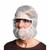 Disposable 2-in-1 bouffant hood and beard cover for food safety and hygiene protection, FDA compliant material, bulk pack